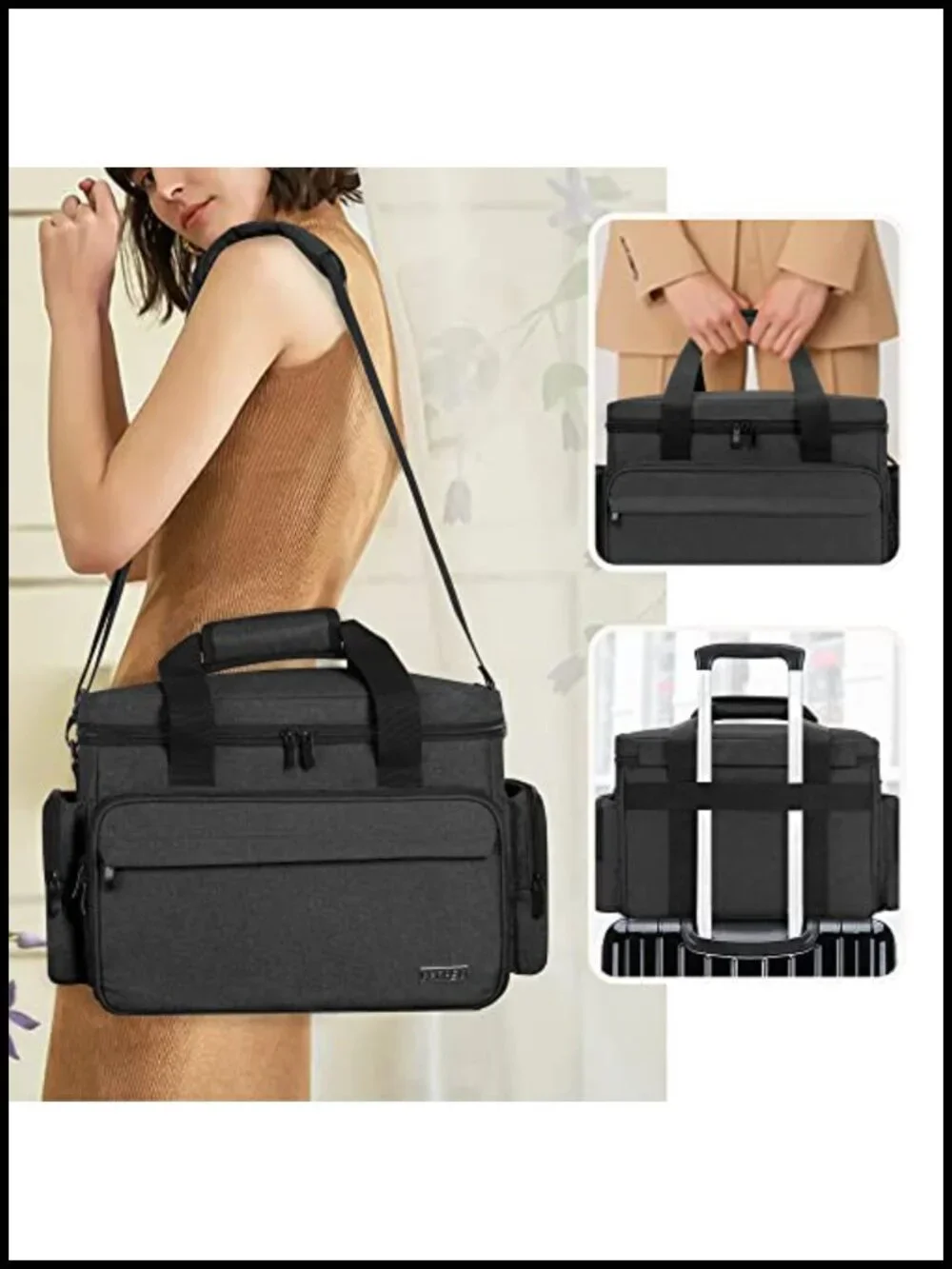 Large Makeup Bag with Removable Pouches and Dividers, Multifunctional Cosmetic